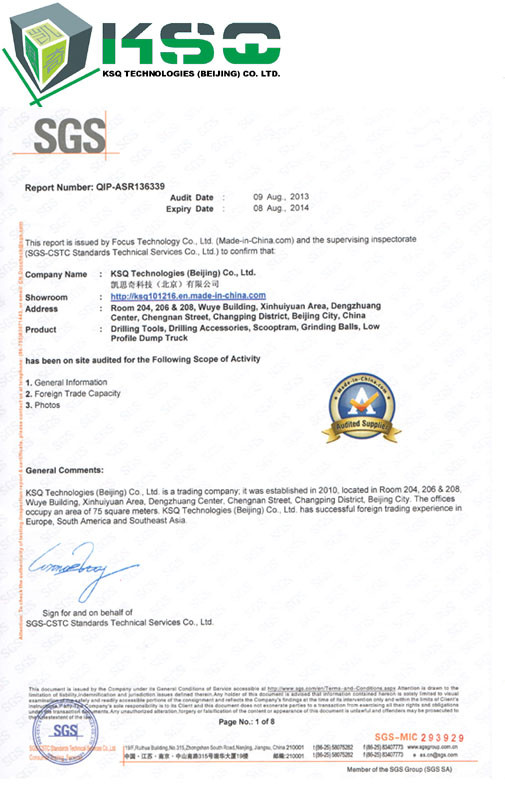 КИТАЙ KSQ Technologies (Beijing) Co. Ltd Сертификаты
